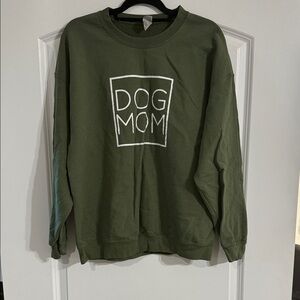 Gildan Olive Green Dog Mom Hoodie